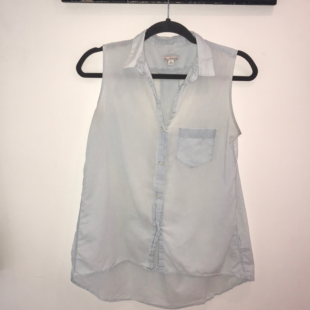 Woven, denim like blouse